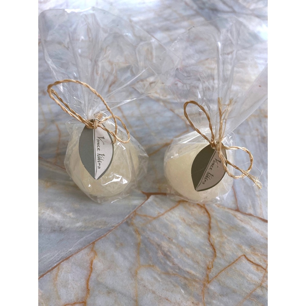 Vance Kitira Timber Pear Candles White Distressed Set of 2 PEAR12 W New